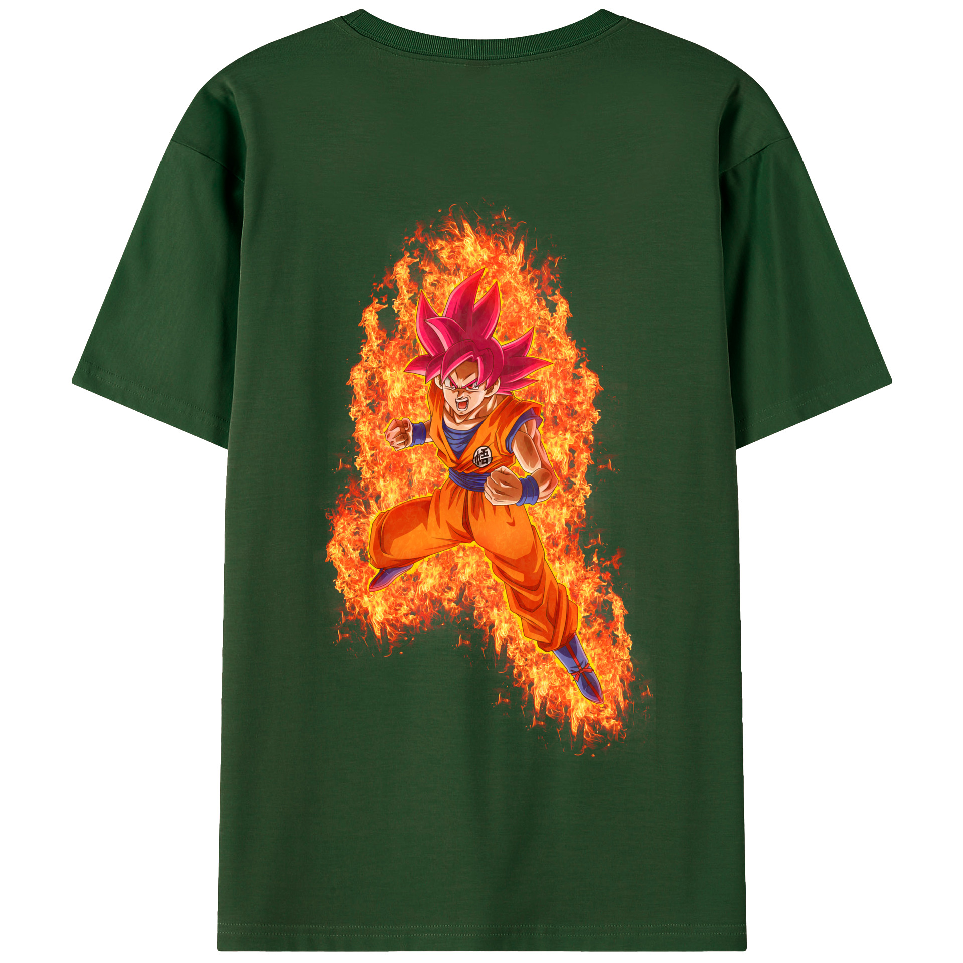 （画像用） ドラゴンボール 孫悟空（そん ごくう）Son Goku カカロット DRAGON BALL Kakarotto 綿100％半袖Tシャツ（背面プリント）